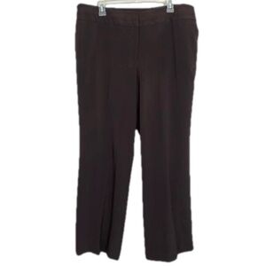 DALIA COLLECTION Dress Pant Zipper Closure Welt Back Pockets Brown Women 16 NWOT